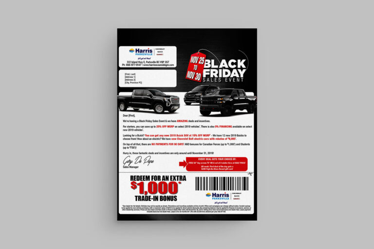 Auto Dealer Voucher Letter - Black Friday