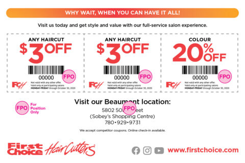 Back side of the direct mail design template for 