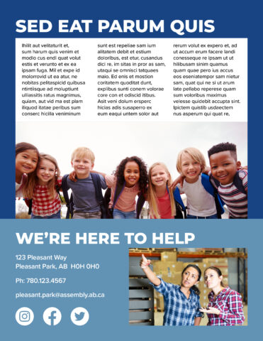 Extra component of the direct mail design template for 