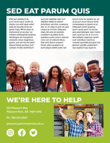 Extra component of the direct mail design template for 