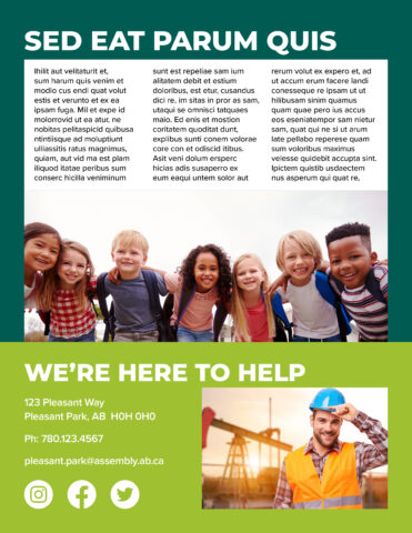 Extra component of the direct mail design template for 