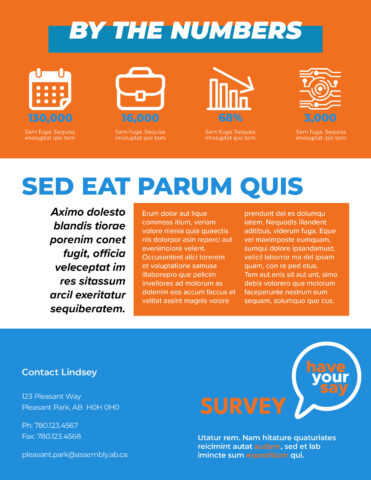 Back side of the direct mail design template for 