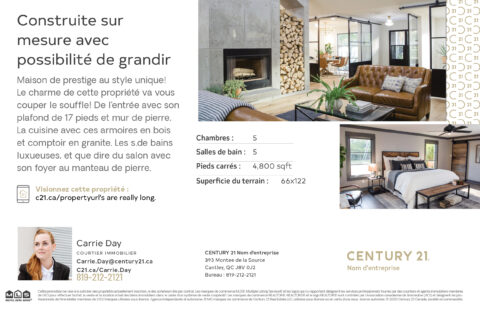 Back side of the direct mail design template for 