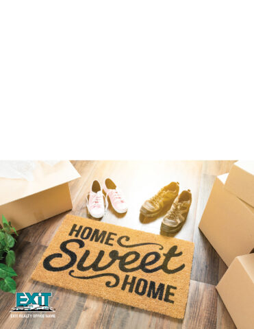 Front side of the direct mail design template for 