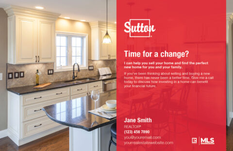 Back side of the direct mail design template for 
