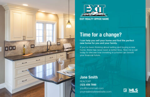 Back side of the direct mail design template for 