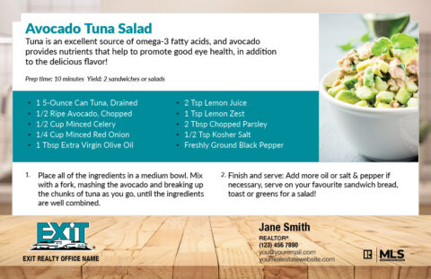 Back side of the direct mail design template for 