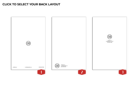 Front side of the direct mail design template for 