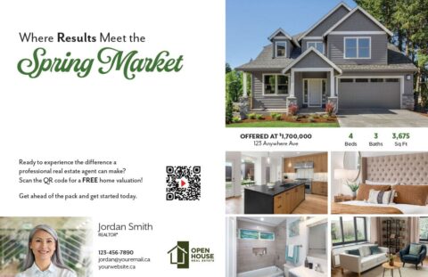 Back side of the direct mail design template for 