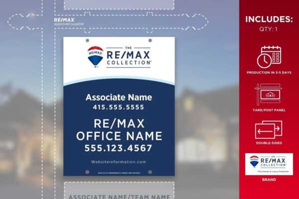 Re/Max Yard Sign Panel | Trc | Arc | 24X30