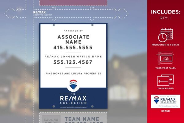 Re/Max Yard Sign Panel | Trc | Bar | 24X30