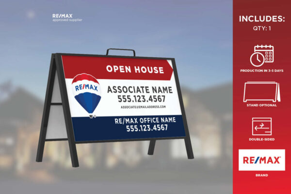 Re/Max Metal A-Frames | Primary Rwb Alt | Open House | 30X18