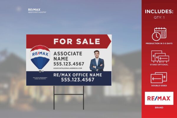 Re/Max Directional Sign | Primary Rwb Alt | For Sale | 30X18