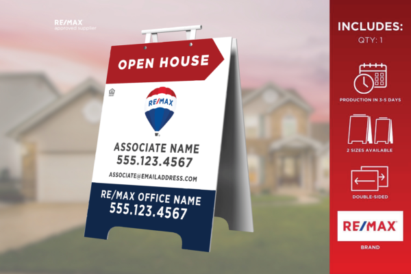 Re/Max Sandwich Board | Primary Rwb Alt | Open House | 19X24