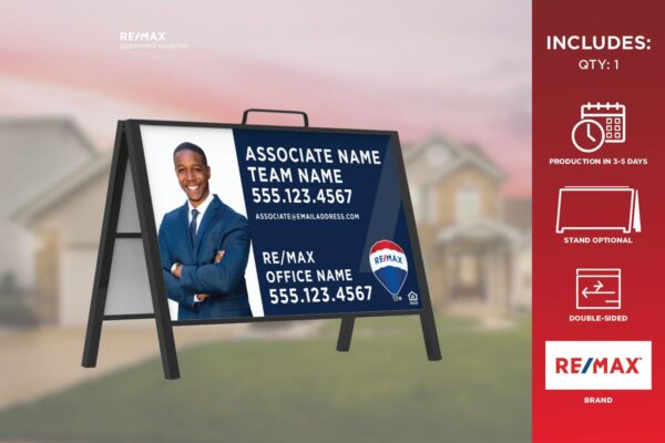 Re/Max Metal A-Frames | Agent Photo | 30X18