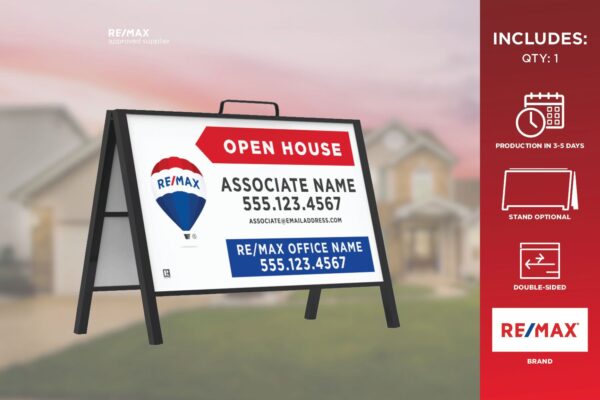 Re/Max Metal A-Frames | Primary Rwb | Open House | 30X18