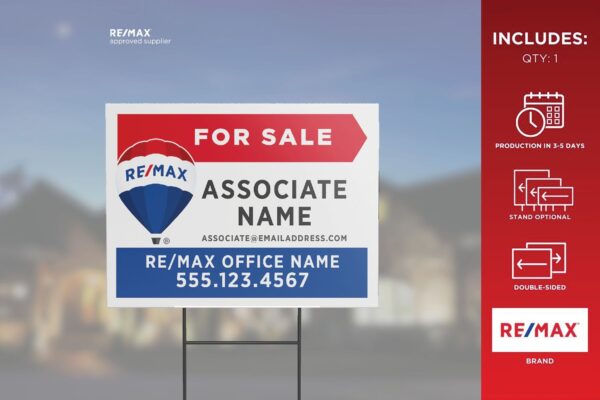 Re/Max Directional Sign | Primary Rwb | For Sale | 24X18