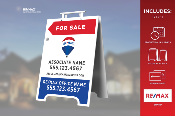 Re/Max Sandwich Board | Primary Rwb | For Sale | 19X24