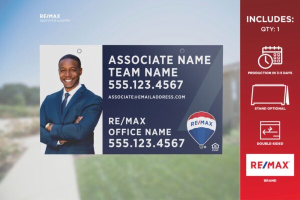 Re/Max Yard Sign | Blue Promo | For Sale | 30X18