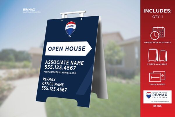 Re/Max Sandwich Board | Blue Promo | Open House | 19X24